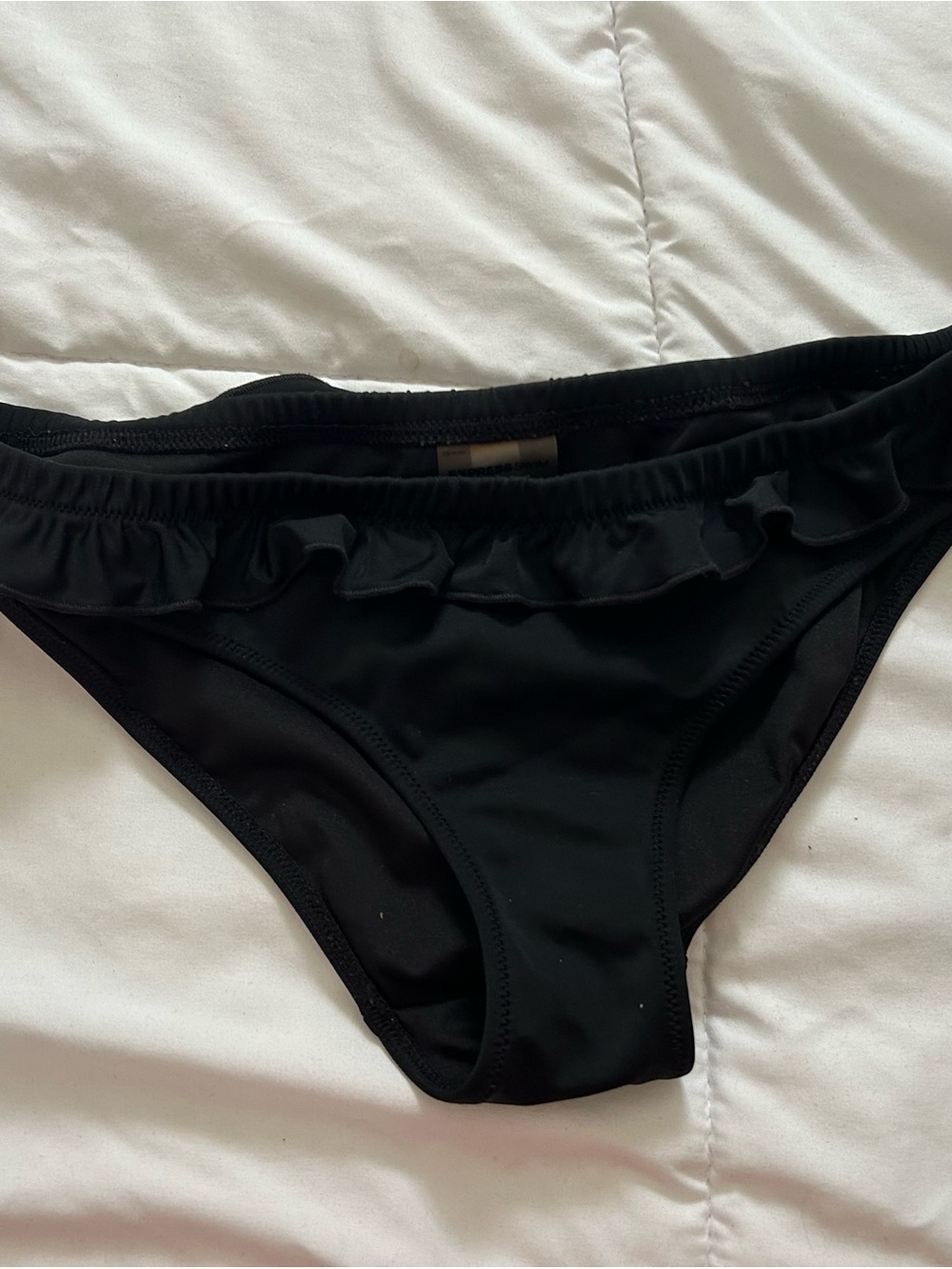 Express Black Ruffle Bikini Bottom